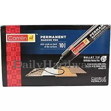 Camlin Bold-E Blue Permanent Marker (PACK OF 10)